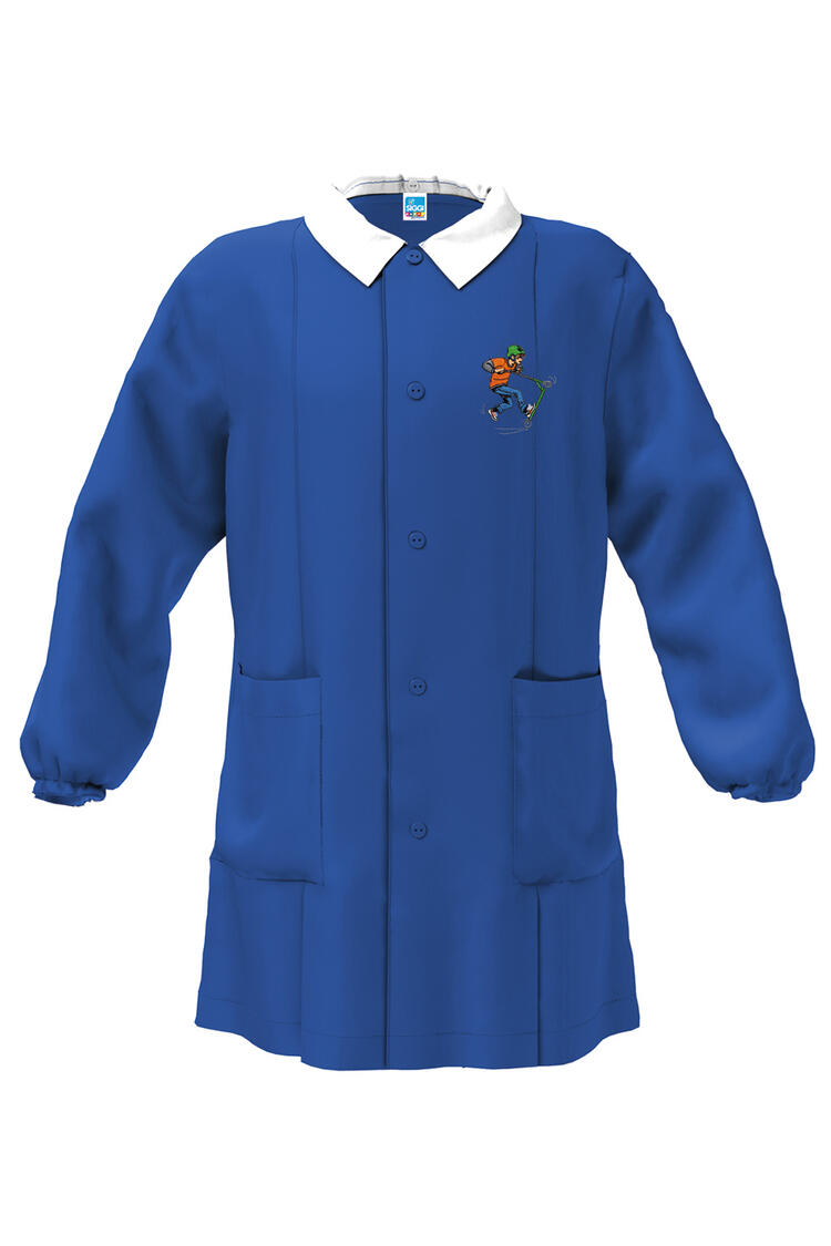 GREMBIULE SCUOLA BAMBINO SIGGI 33GR4393 RICAMO MONOPATTINO Siggi
